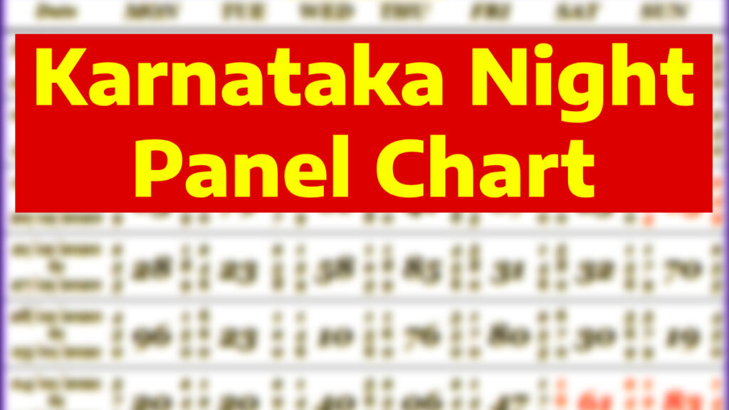 Karnataka Night Panel Chart Kya Hai