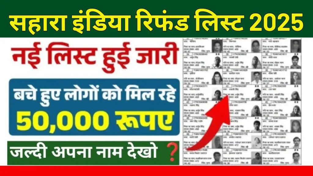 sahara india refund list