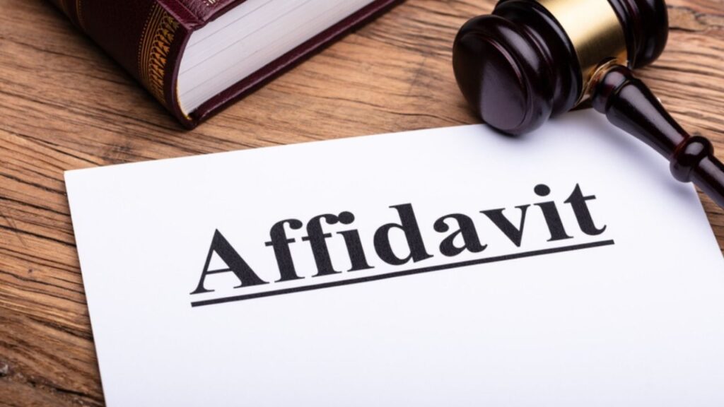 Download Affidavit Form PDF