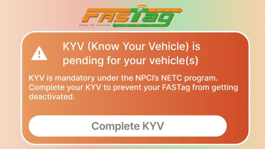 FASTag KYV Online Process
