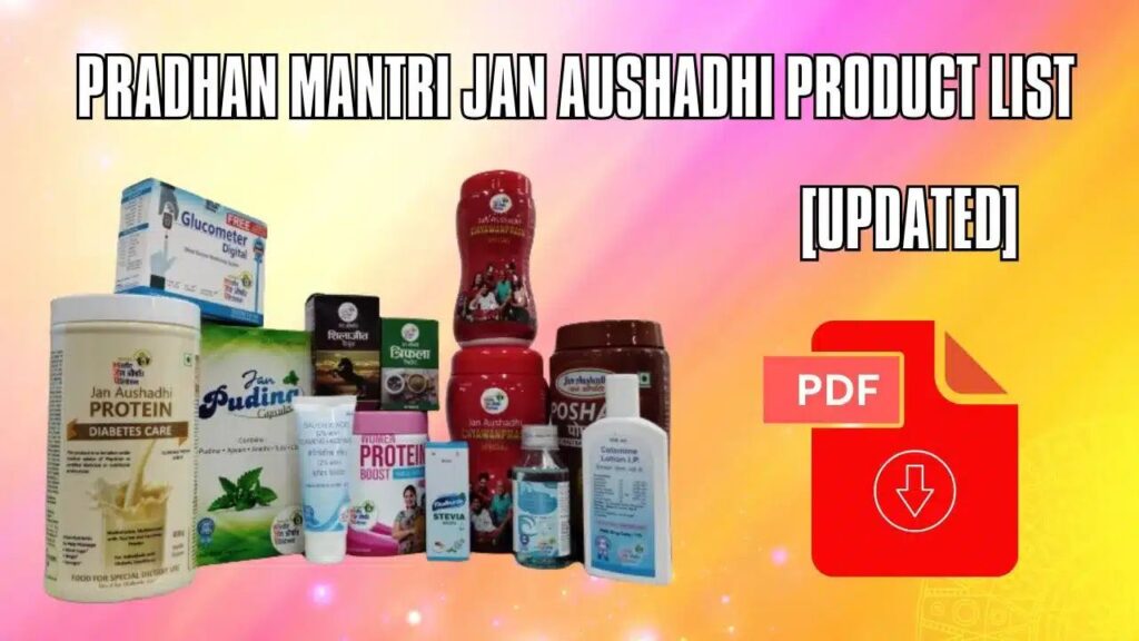 Jan Aushadhi Products Medicines List with New GST Price PDF